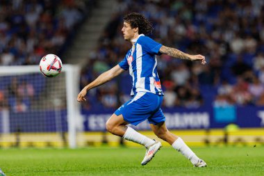 Carlos Romero, LaLiga EASPORTS maçı sırasında RCD Espanyol de Barcelona ve Villarreal CF takımları arasında RCDE Stadyumu 'nda (Maciej Rogowski)