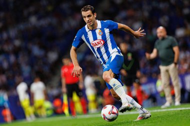 Bryan Olivan LaLiga EASPORTS maçı sırasında RCD Espanyol de Barcelona ve Villarreal CF takımları arasında RCDE Stadyumu 'nda (Maciej Rogowski)