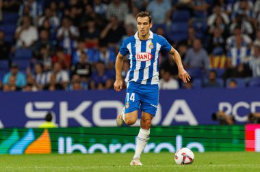 Brian Olivan LaLiga EASPORTS maçı sırasında RCD Espanyol de Barcelona ve Villarreal CF takımları arasında RCDE Stadyumu 'nda (Maciej Rogowski)