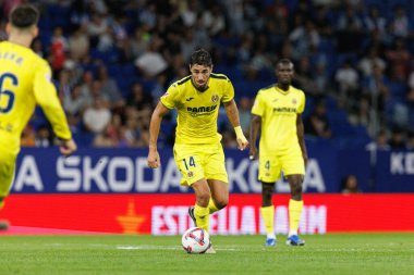 LaLiga EASPORTS maçı sırasında RCD Espanyol de Barcelona ve Villarreal CF takımları arasında RCDE Stadyumu 'nda (Maciej Rogowski)