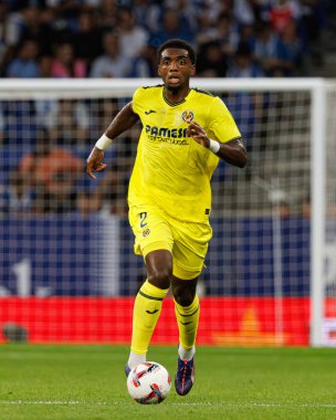 Logan Costa, LaLiga EASPORTS maçı sırasında RCD Espanyol de Barcelona ve Villarreal CF takımları arasında RCDE Stadyumu 'nda (Maciej Rogowski)