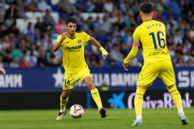 LaLiga EASPORTS maçı sırasında RCD Espanyol de Barcelona ve Villarreal CF takımları arasında RCDE Stadyumu 'nda (Maciej Rogowski)