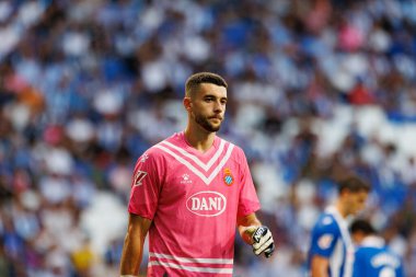 Joan Garcia, LaLiga EASPORTS maçı sırasında RCD Espanyol de Barcelona ve Villarreal CF takımları arasında RCDE Stadyumu 'nda (Maciej Rogowski)