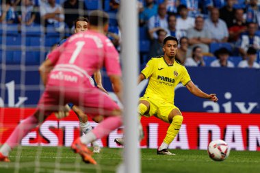 LaLiga EASPORTS maçı sırasında RCD Espanyol de Barcelona ve Villarreal CF takımları arasında RCDE Stadyumu 'nda (Maciej Rogowski)