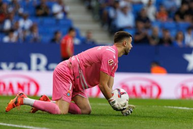 Joan Garcia  seen during LaLiga EASPORTS game between teams of RCD Espanyol de Barcelona and Villarreal CF at RCDE Stadium (Maciej Rogowski) clipart