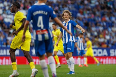 Alex King, LaLiga EASPORTS maçı sırasında RCD Espanyol de Barcelona ve Villarreal CF takımları arasında RCDE Stadyumu 'nda (Maciej Rogowski)