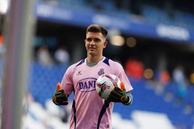 Angel Fortuno, LaLiga EASPORTS maçı sırasında RCD Espanyol de Barcelona ve Villarreal CF takımları arasında RCDE Stadyumu 'nda (Maciej Rogowski)