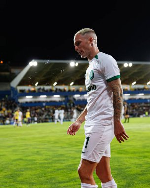 Liga Portekiz maçı sırasında Estoril Praia ile Estadio Antonio Coimbra da Mota 'daki Sporting CP takımları arasında görülen Nuno Santos (Maciej Rogowski)