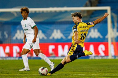 Jordan Holsgrove, Liga Portekiz maçı sırasında GD Estoril Praia ve Estadio Antonio Coimbra da Mota takımları arasında görüldü (Maciej Rogowski)