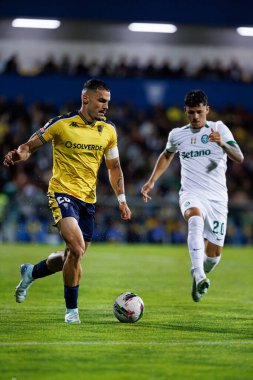 Pedro Alvaro, Liga Portekiz maçı sırasında Estoril Praia ve Sporting CP takımları arasında Estadio Antonio Coimbra da Mota 'da görüldü (Maciej Rogowski)