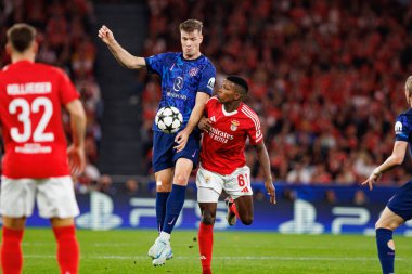 Alexander Sorloth, Florentino Luis UEFA Şampiyonlar Ligi maçında SL Benfica ve Atletico de Madrid (Maciej Rogowski) takımları arasında görüldü.)