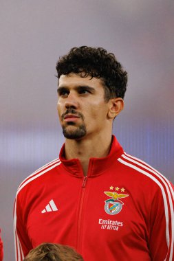 Tomas Araujo UEFA Şampiyonlar Ligi maçında SL Benfica ve Atletico de Madrid (Maciej Rogowski) takımları arasında görüldü.)