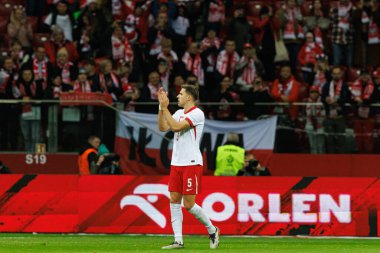 Jan Bednarek, Polonya ve Hırvatistan milli takımları arasında oynanan UEFA Uluslar Ligi maçı sırasında PGE Narodowy 'da görüldü (Maciej Rogowski)