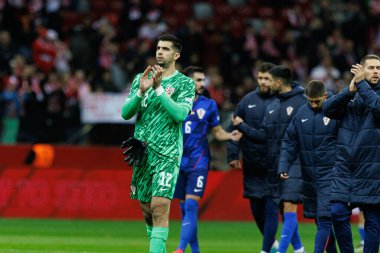 Nediljko Labroviç, Polonya ve Hırvatistan milli takımları arasında oynanan UEFA Uluslar Ligi maçında PGE Narodowy 'da (Maciej Rogowski)