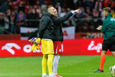 Lukasz Skorupski ve Piotr Zielinski, Polonya ve Hırvatistan milli takımları arasında oynanan UEFA Uluslar Ligi maçında PGE Narodowy 'da (Maciej Rogowski)
