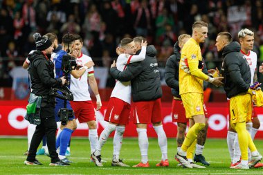 Sebastian Szymanski, Polonya ve Hırvatistan milli takımları arasında PGE Narodowy 'de oynanan UEFA Uluslar Ligi maçında görüldü (Maciej Rogowski)