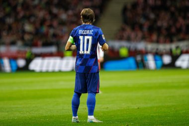 Luka Modriç, Polonya ve Hırvatistan milli takımları arasında PGE Narodowy 'de oynanan UEFA Uluslar Ligi maçında görüldü (Maciej Rogowski)