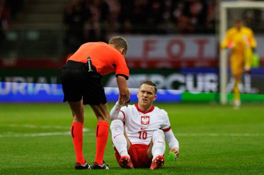 Piotr Zielinski, Polonya ve Hırvatistan milli takımları arasında PGE Narodowy 'de oynanan UEFA Uluslar Ligi maçında görüldü (Maciej Rogowski)