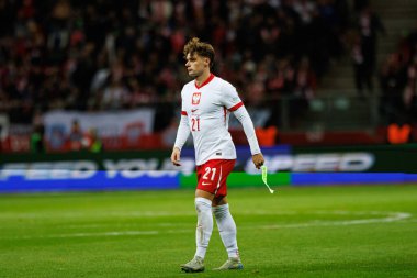 Nicola Zalewski, Polonya ve Hırvatistan milli takımları arasında PGE Narodowy 'de oynanan UEFA Uluslar Ligi maçında görüldü (Maciej Rogowski)