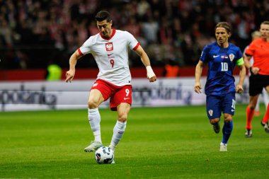 Robert Lewandowski, Polonya ve Hırvatistan milli takımları arasında PGE Narodowy 'de oynanan UEFA Uluslar Ligi maçında görüldü (Maciej Rogowski)