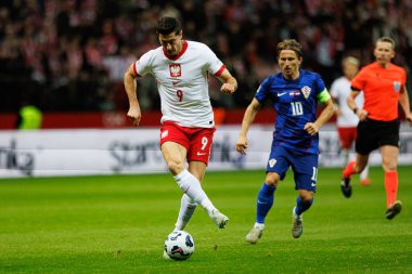 Robert Lewandowski, Polonya ve Hırvatistan milli takımları arasında PGE Narodowy 'de oynanan UEFA Uluslar Ligi maçında görüldü (Maciej Rogowski)