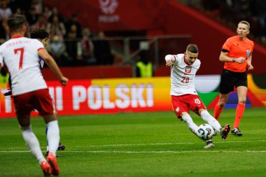 Sebastian Szymanski, Polonya ve Hırvatistan milli takımları arasında oynanan UEFA Uluslar Ligi maçında PGE Narodowy 'de gol attı (Maciej Rogowski)