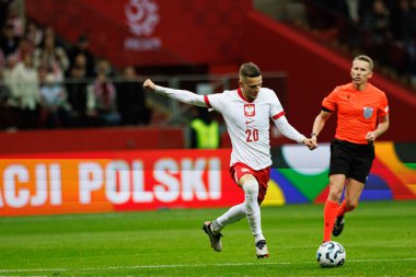 Sebastian Szymanski, Polonya ve Hırvatistan milli takımları arasında oynanan UEFA Uluslar Ligi maçında PGE Narodowy 'de gol attı (Maciej Rogowski)