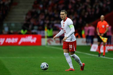 Piotr Zielinski, Polonya ve Hırvatistan milli takımları arasında PGE Narodowy 'de oynanan UEFA Uluslar Ligi maçında görüldü (Maciej Rogowski)