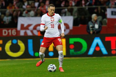 Piotr Zielinski, Polonya ve Hırvatistan milli takımları arasında PGE Narodowy 'de oynanan UEFA Uluslar Ligi maçında görüldü (Maciej Rogowski)