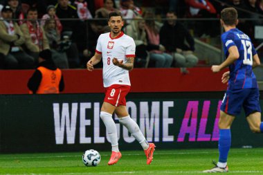 Jakub Moder, Polonya ve Hırvatistan milli takımları arasında oynanan UEFA Uluslar Ligi maçı sırasında PGE Narodowy 'da (Maciej Rogowski)