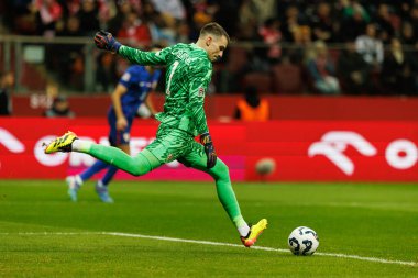 Dominik Livakoviç, Polonya ve Hırvatistan milli takımları arasında PGE Narodowy 'de oynanan UEFA Uluslar Ligi maçında görüldü (Maciej Rogowski)