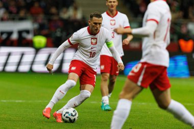 Piotr Zielinski, Polonya ve Hırvatistan milli takımları arasında PGE Narodowy 'de oynanan UEFA Uluslar Ligi maçında görüldü (Maciej Rogowski)