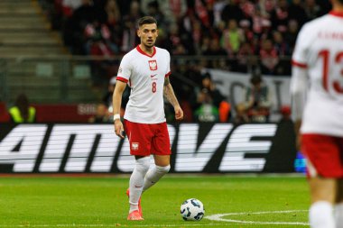 Jakub Moder, Polonya ve Hırvatistan milli takımları arasında oynanan UEFA Uluslar Ligi maçı sırasında PGE Narodowy 'da (Maciej Rogowski)