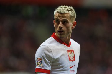 Jakub Kaminski, Polonya ve Hırvatistan milli takımları arasında PGE Narodowy 'de oynanan UEFA Uluslar Ligi maçında görüldü (Maciej Rogowski)