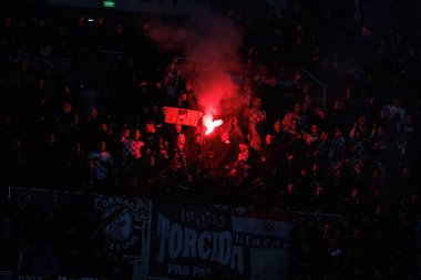 Hırvatistan taraftarları, Polonya ve Hırvatistan milli takımları arasında PGE Narodowy 'de oynanan UEFA Uluslar Ligi maçında görüldü (Maciej Rogowski)