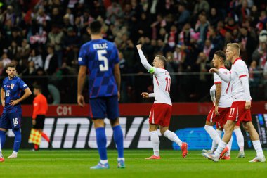 Piotr Zielinski, Polonya ve Hırvatistan milli takımları arasında oynanan UEFA Milletler Ligi maçında PGE Narodowy 'da (Maciej Rogowski)