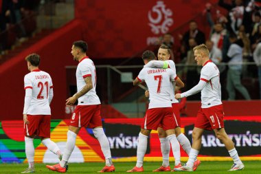 Piotr Zielinski, Kacper Urbanski, Polonya ve Hırvatistan milli takımları arasındaki UEFA Milletler Ligi maçında PGE Narodowy 'de (Maciej Rogowski)
