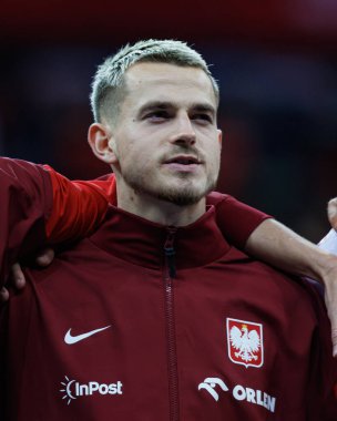 Jakub Kaminski, Polonya ve Hırvatistan milli takımları arasında PGE Narodowy 'de oynanan UEFA Uluslar Ligi maçında görüldü (Maciej Rogowski)