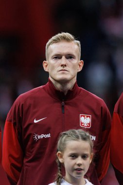 Karol Swiderski, Polonya ve Hırvatistan milli takımları arasında oynanan UEFA Uluslar Ligi maçında PGE Narodowy 'da görüldü (Maciej Rogowski)