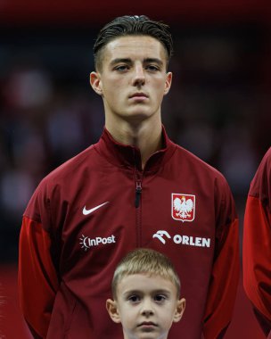 Kacper Urbanski, Polonya ve Hırvatistan milli takımları arasında PGE Narodowy 'de oynanan UEFA Uluslar Ligi maçında görüldü (Maciej Rogowski)