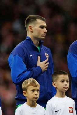Dominik Livakoviç, Polonya ve Hırvatistan milli takımları arasında PGE Narodowy 'de oynanan UEFA Uluslar Ligi maçında görüldü (Maciej Rogowski)