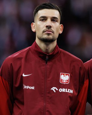 Jakub Moder, Polonya ve Hırvatistan milli takımları arasında oynanan UEFA Uluslar Ligi maçı sırasında PGE Narodowy 'da (Maciej Rogowski)