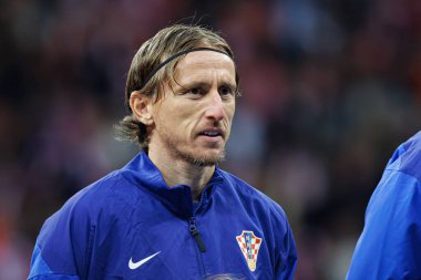 Luka Modriç, Polonya ve Hırvatistan milli takımları arasında PGE Narodowy 'de oynanan UEFA Uluslar Ligi maçında görüldü (Maciej Rogowski)