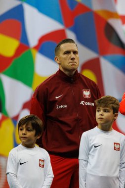 Piotr Zielinski, Polonya ve Hırvatistan milli takımları arasında PGE Narodowy 'de oynanan UEFA Uluslar Ligi maçında görüldü (Maciej Rogowski)