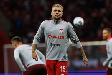 Tymoteusz Puchacz, Polonya ve Hırvatistan milli takımları arasında PGE Narodowy 'de oynanan UEFA Uluslar Ligi maçında görüldü (Maciej Rogowski)