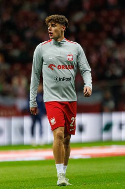 Nicola Zalewski, Polonya ve Hırvatistan milli takımları arasında PGE Narodowy 'de oynanan UEFA Uluslar Ligi maçında görüldü (Maciej Rogowski)