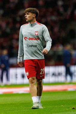 Nicola Zalewski, Polonya ve Hırvatistan milli takımları arasında PGE Narodowy 'de oynanan UEFA Uluslar Ligi maçında görüldü (Maciej Rogowski)
