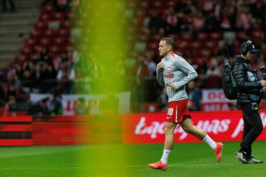 Piotr Zielinski, Polonya ve Hırvatistan milli takımları arasında PGE Narodowy 'de oynanan UEFA Uluslar Ligi maçında görüldü (Maciej Rogowski)