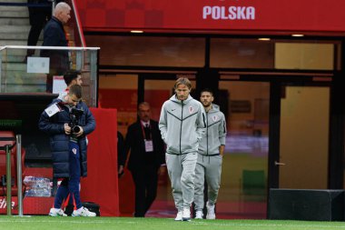 Luka Modriç, Polonya ve Hırvatistan milli takımları arasında PGE Narodowy 'de oynanan UEFA Uluslar Ligi maçında görüldü (Maciej Rogowski)