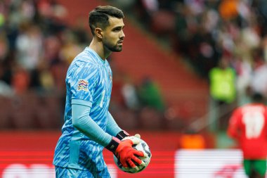 Diogo Costa, PGE Narodowy 'de Polonya ve Portekiz milli takımları arasında oynanan UEFA Uluslar Ligi maçı sırasında görüldü (Maciej Rogowski)